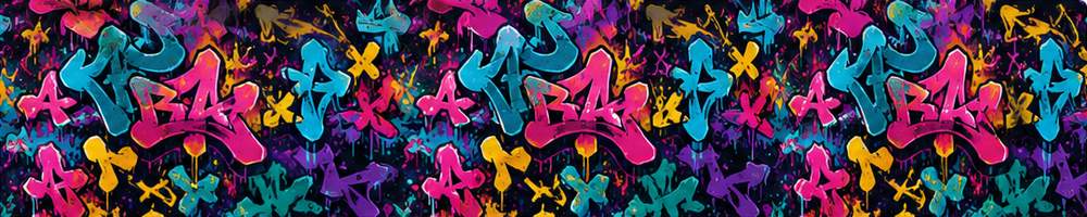 AI vzor barevné graffiti v neonových barvách