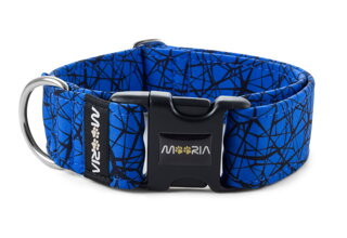 Obojek Black Print Cracks Royal Blue