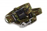 Leash Camouflage Green with the collar