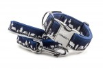 Leash Winter Village Blue with the collar