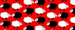 Obojek Sheep Dream Red - Vzor