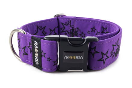 Obojek Stars - Fuchsia violet velikost L