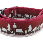 Obojek Winter Village Red
