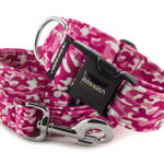 Obojek Camouflage Pink
