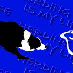 Obojek Border Collie Life Blue